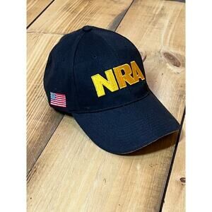 NRA Black Unisex Hat. American Flag. National Rifle Association.